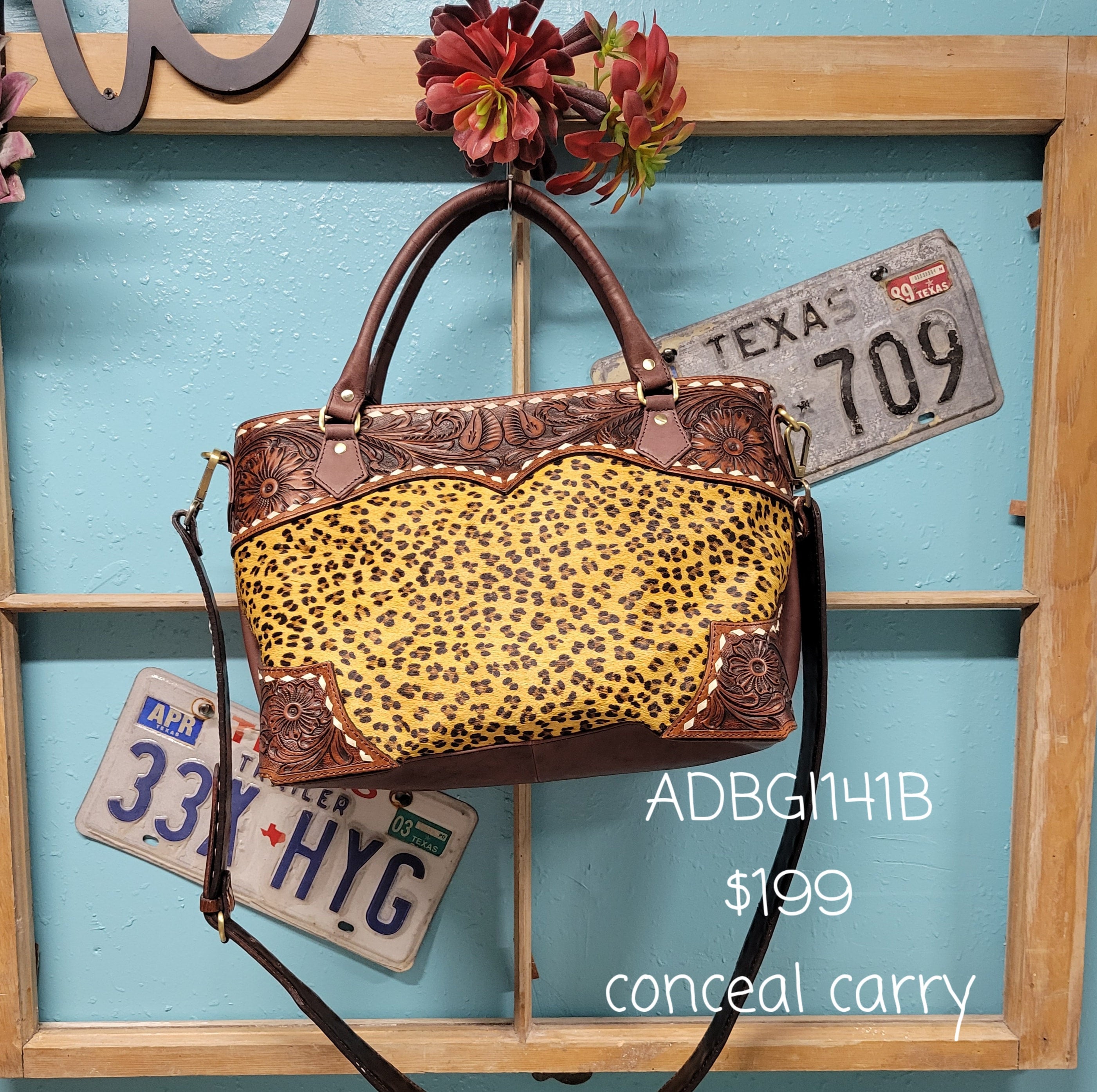 American Darling Cheetah & Gold Acid Wash Leather Bag ADBGS144CHEGO – Wild  West Boot Store