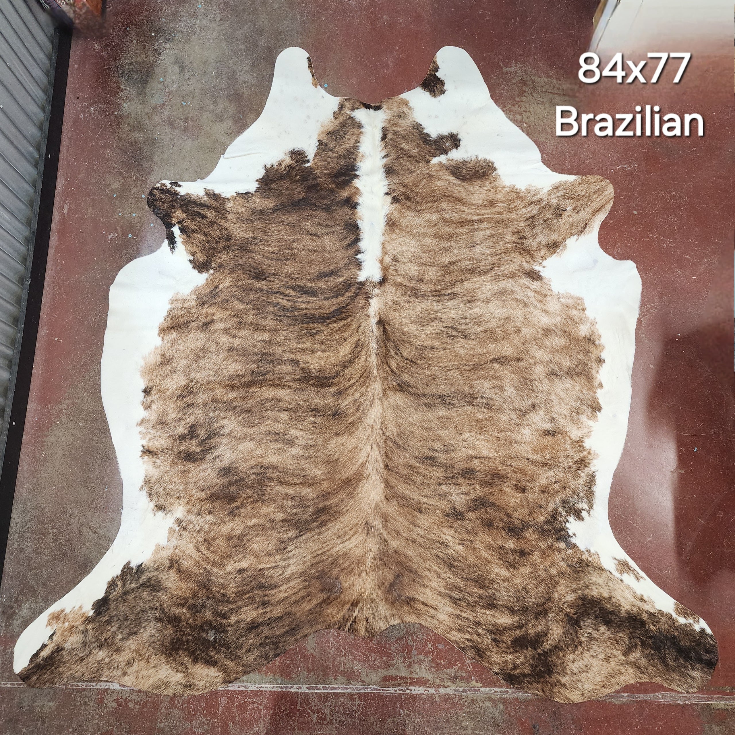 100% Real Brazilian Cowhide Fur Rug - Acid Wash Red Cowhide Rug - Real Cowhide- outlets XL/JUMBO