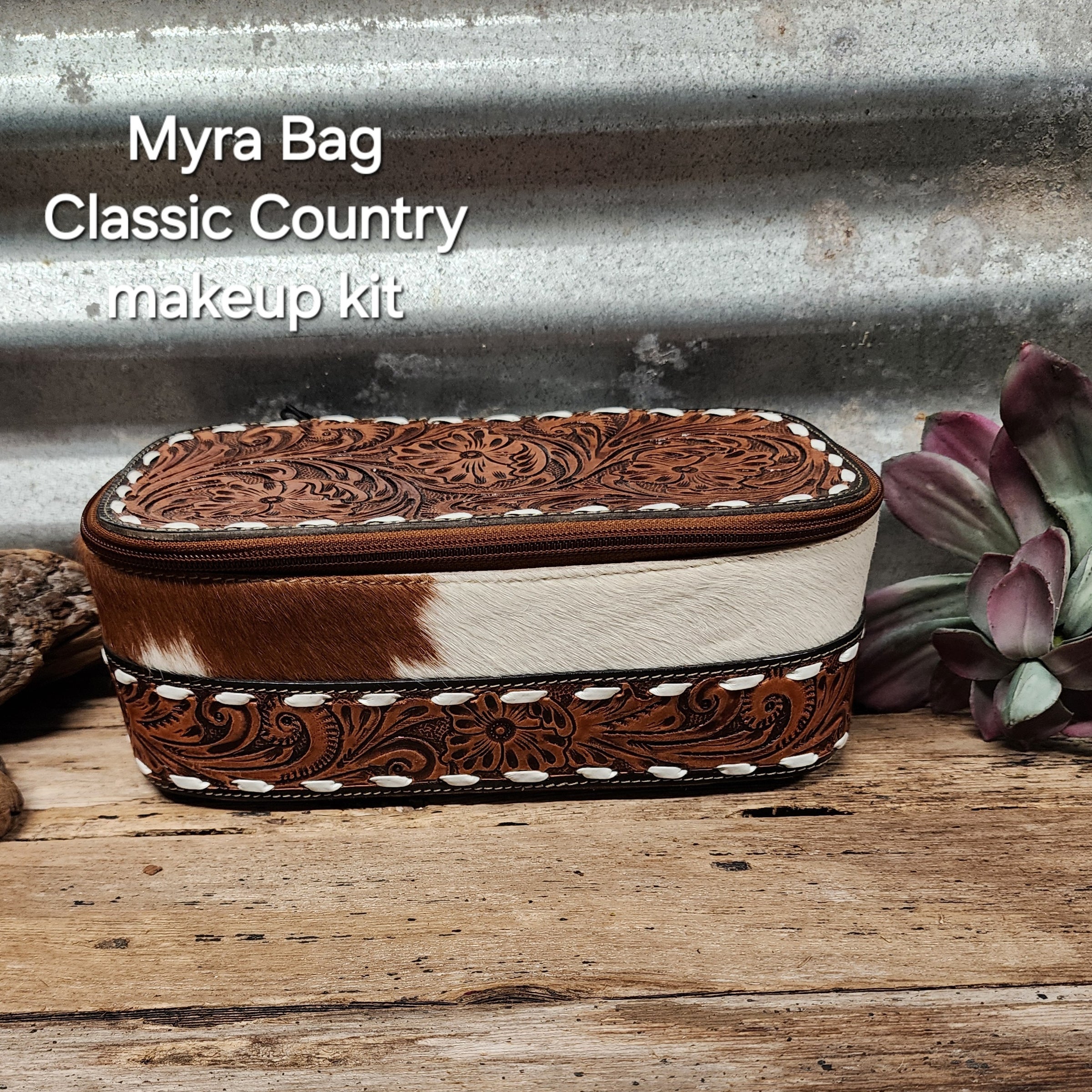 Myra Bag Marshal hand sold tooled makeup kit